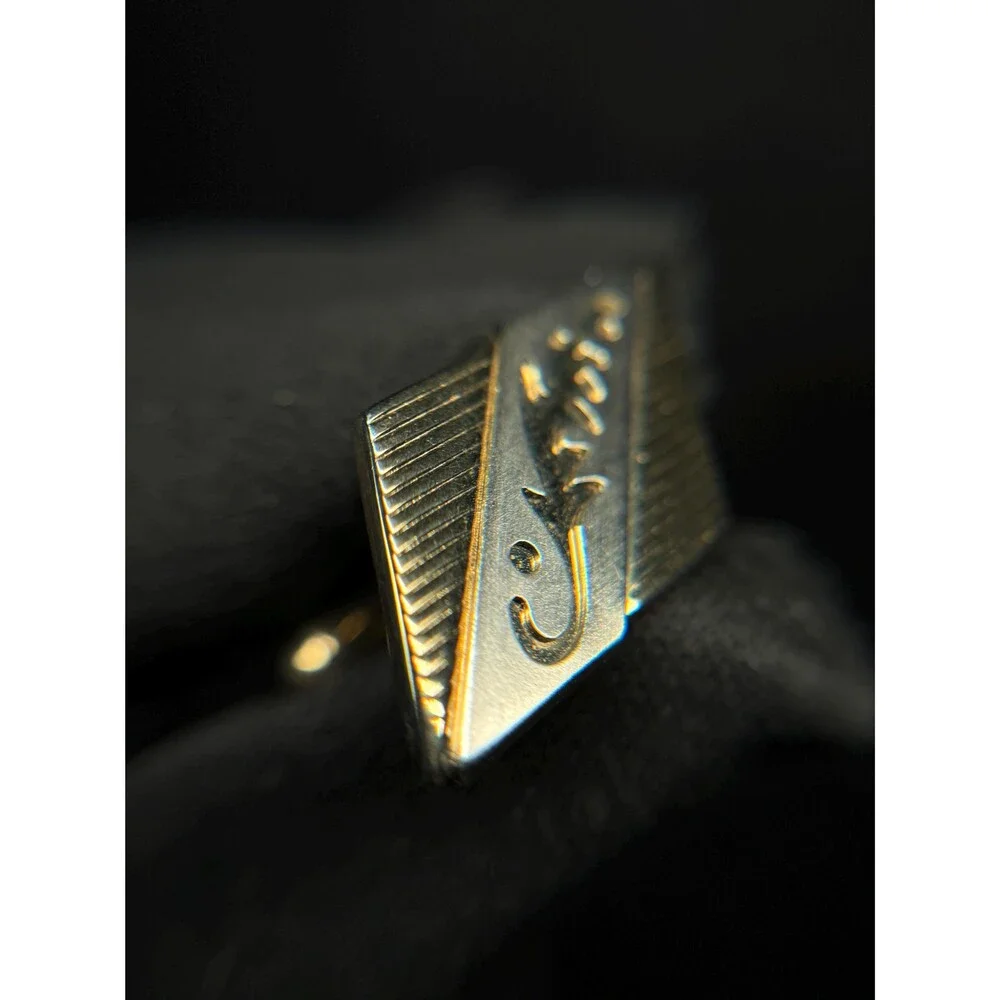 Vintage Anson Two Tone Modernist Cufflinks Abstract Geometric
